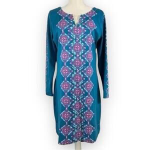 Hatley Midi Cotton Split Neck Sheath Dress